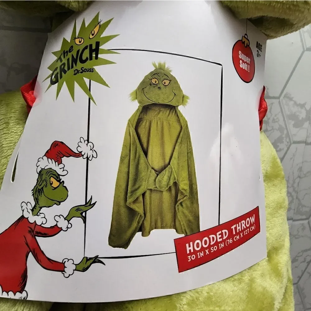 NEW The Grinch Hooded  Throw Blanket 30